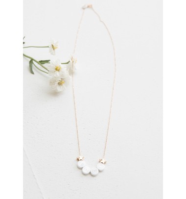 ceramic long necklace + 1 gold and diamond star