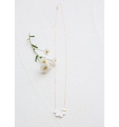 ceramic long necklace + 1 gold and diamond star