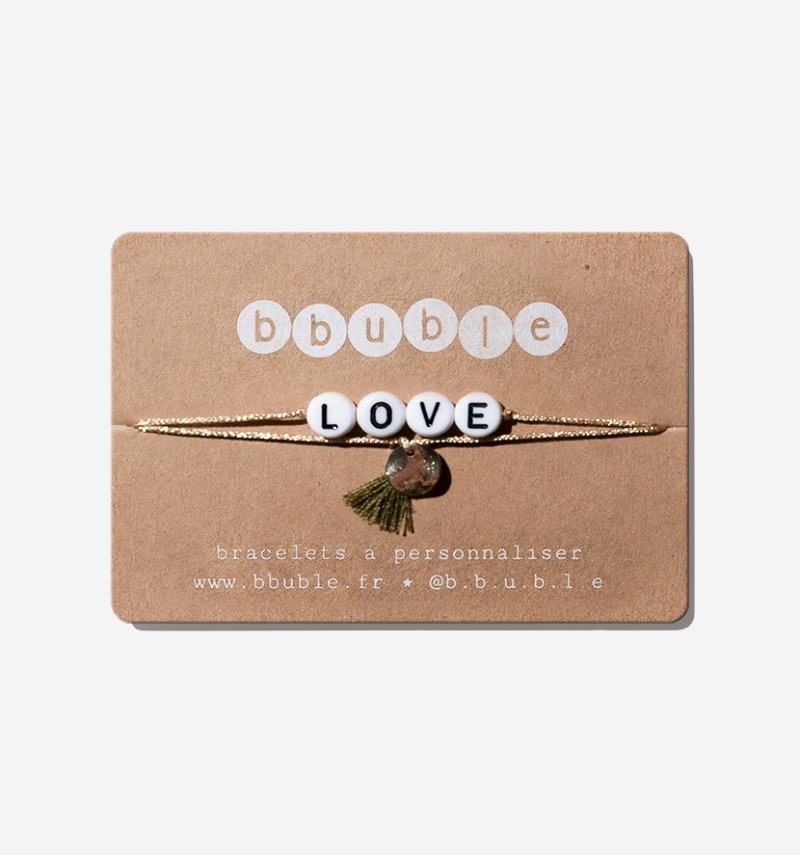 iconic women's bracelet "love" sequined medal