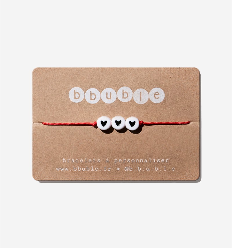 bracelet enfant iconique "♡♡♡" rouge