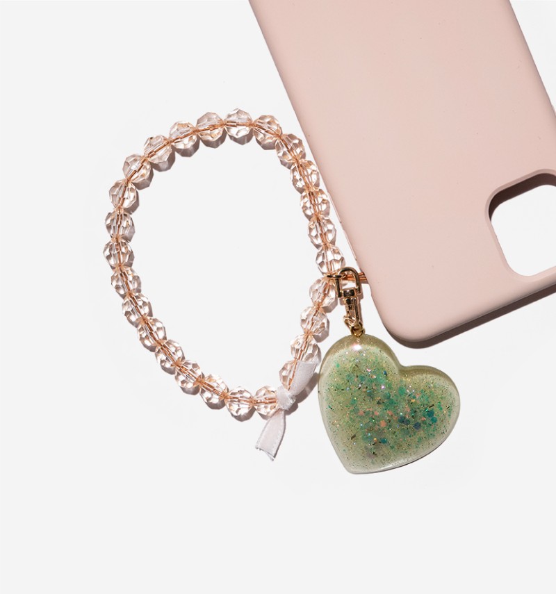 maxi glitter cell phone jewel "heart"