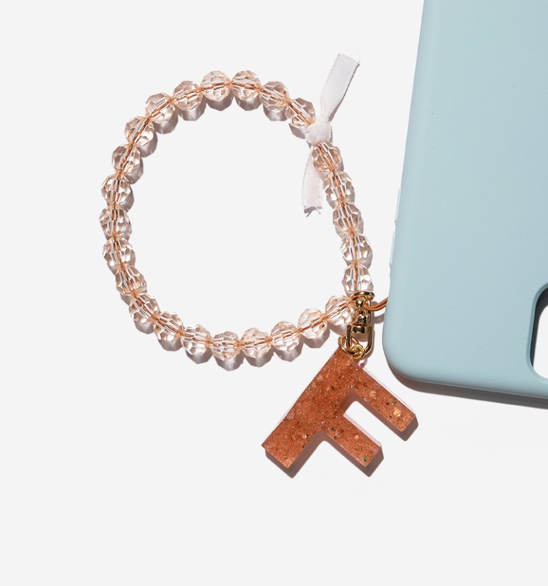 maxi glitter cell phone jewel "alphabet" Fantaisy custom jewelry