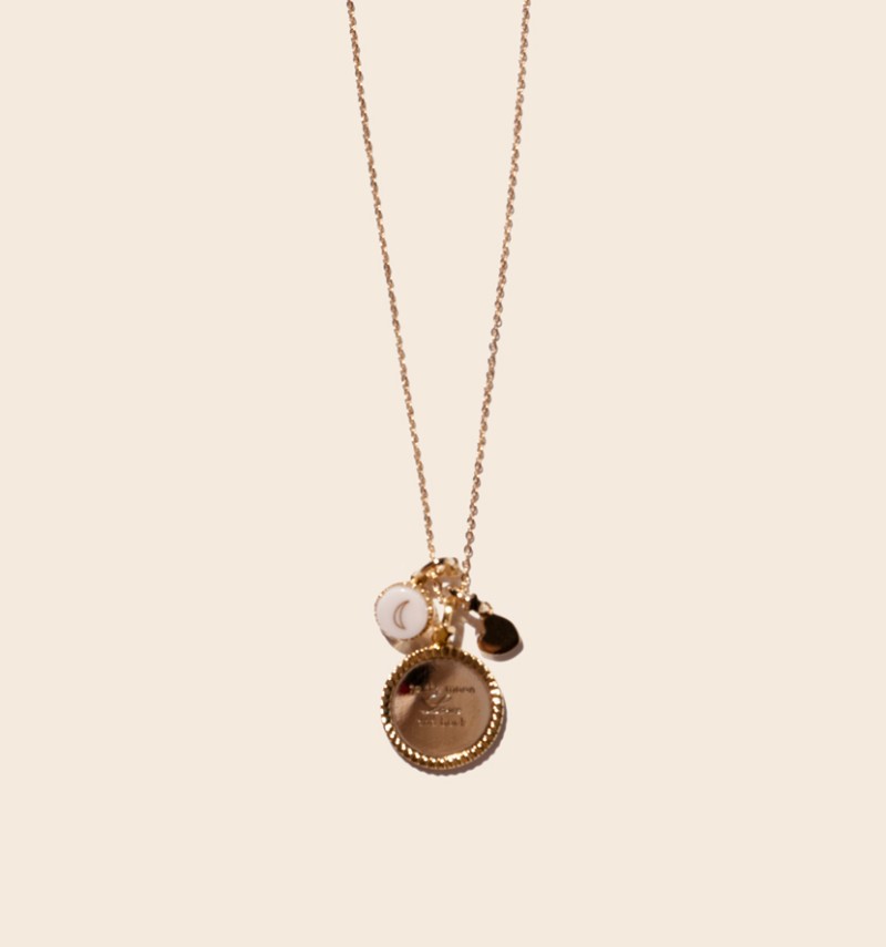 collier charms "love to the moon and back"