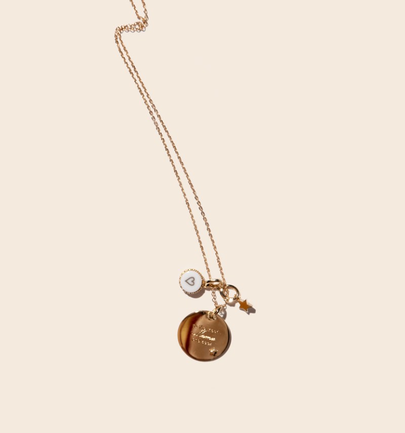 collier charms "mama to the moon and back"