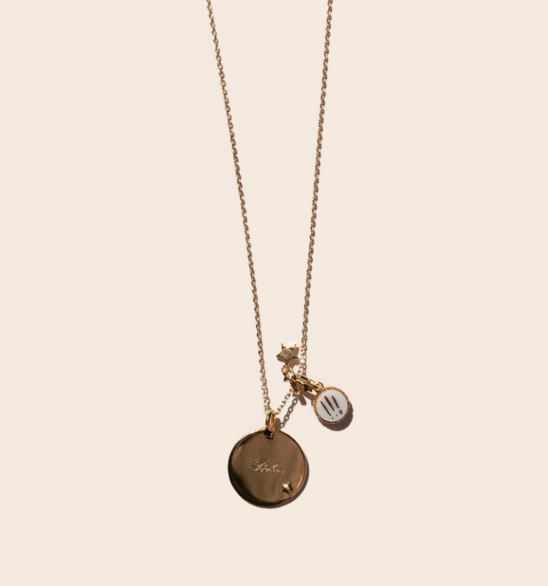 "astrological sign" charms necklace