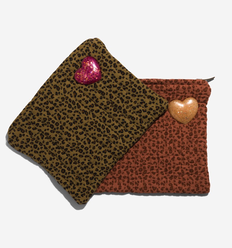 Leopard terracota pouch bbuble x Marlot Paris