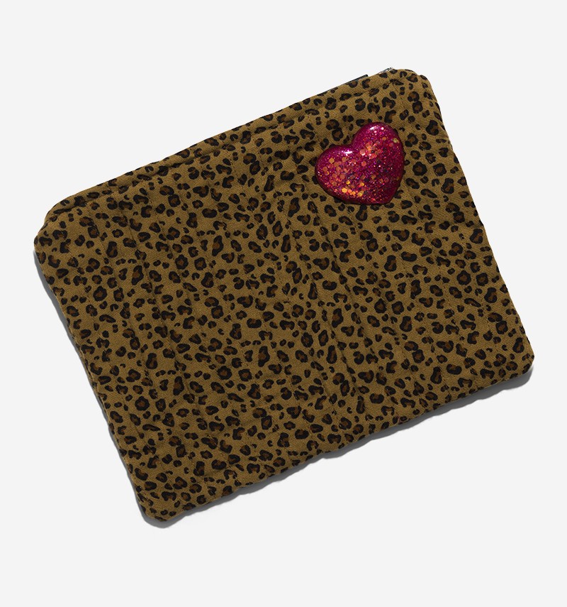 Leopard bronze pouch bbuble...
