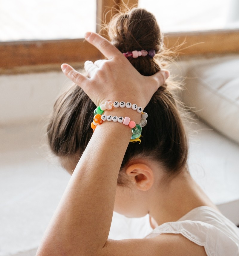 duo of mushroom ‘mama’ + ‘♥︎♥︎♥︎’ bracelets