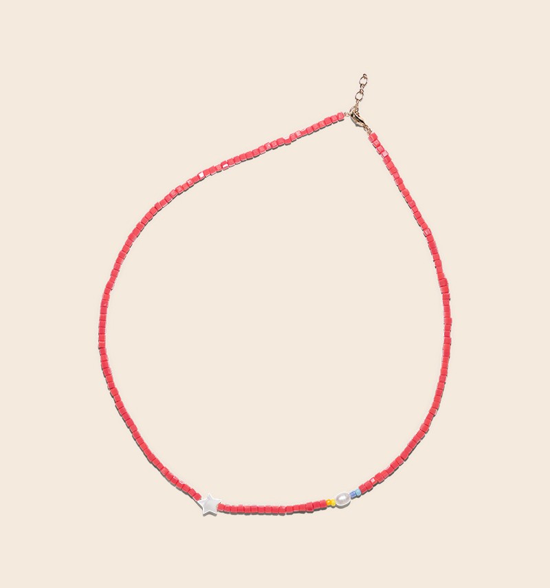 Hélène coral necklace -...