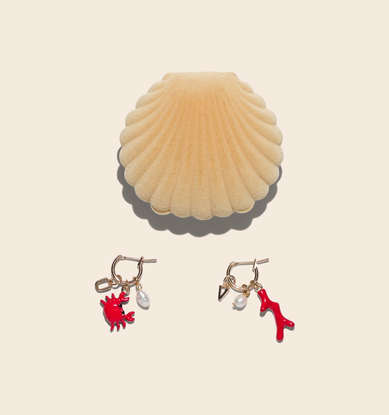 boucle d'oreille "crabe"