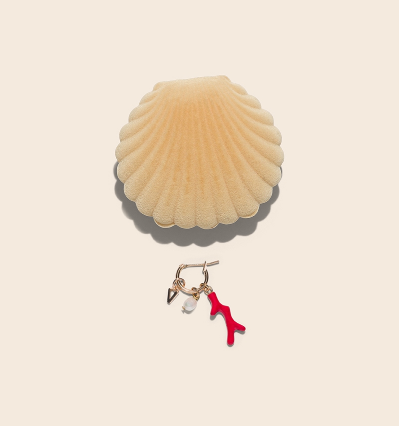 boucle d'oreille "corail"