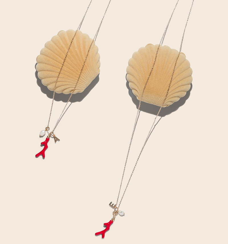 collier chaîne "corail"