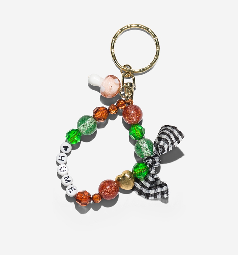 mushroom key ring "home"