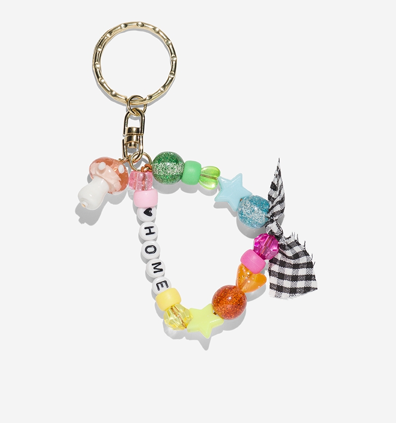 mushroom key ring "home"
