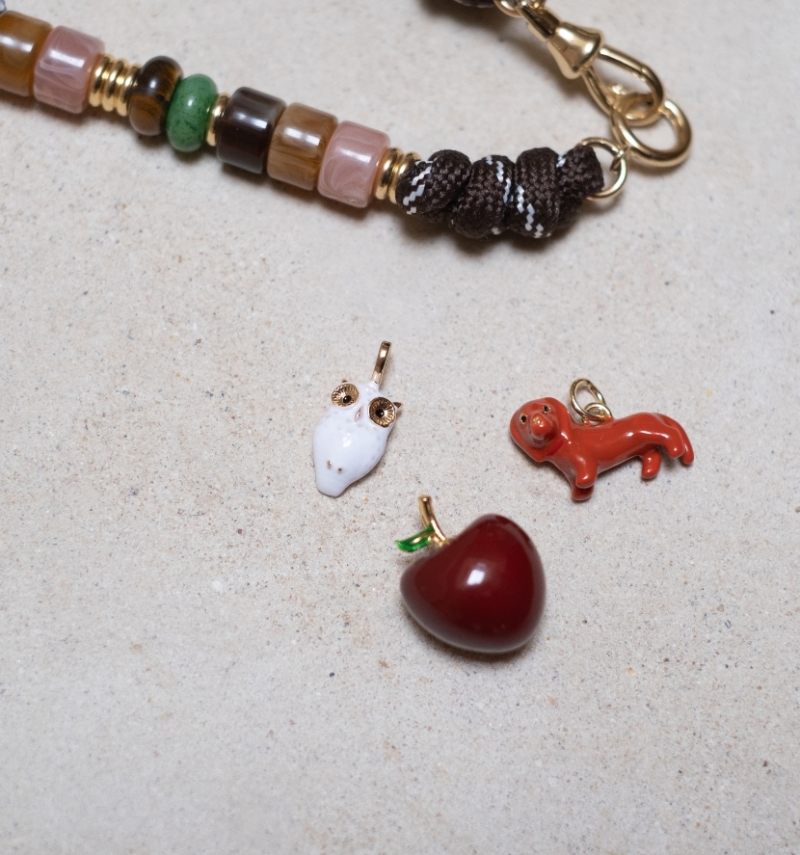 collier maxi-noeuds marron À PERSONNALISER